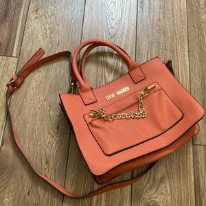 Orange Steve Madden Medium Sized Handbag Purse with Strap